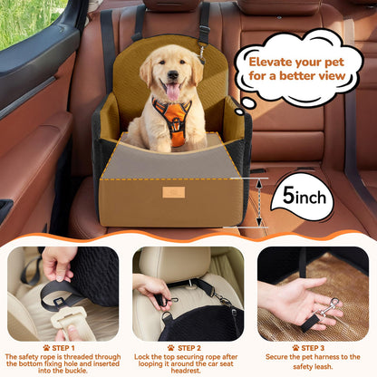 Dog Car Seat for Medium/Small Dogs, Dog Booster Car Seat, Pet Seat