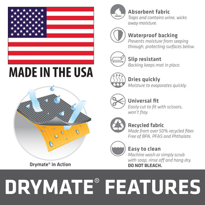 Drymate Dog Crate Mat Liner, Absorbent, Waterproof, Non-Slip, Mat