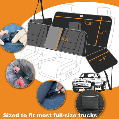 Reliadura Dog Hammock for Truck,Dog Car Seat Cover for Back Seat