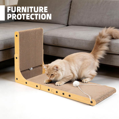 Markarbarka Reinforced Cat Scratcher, L-Shaped Wall Mount Pad