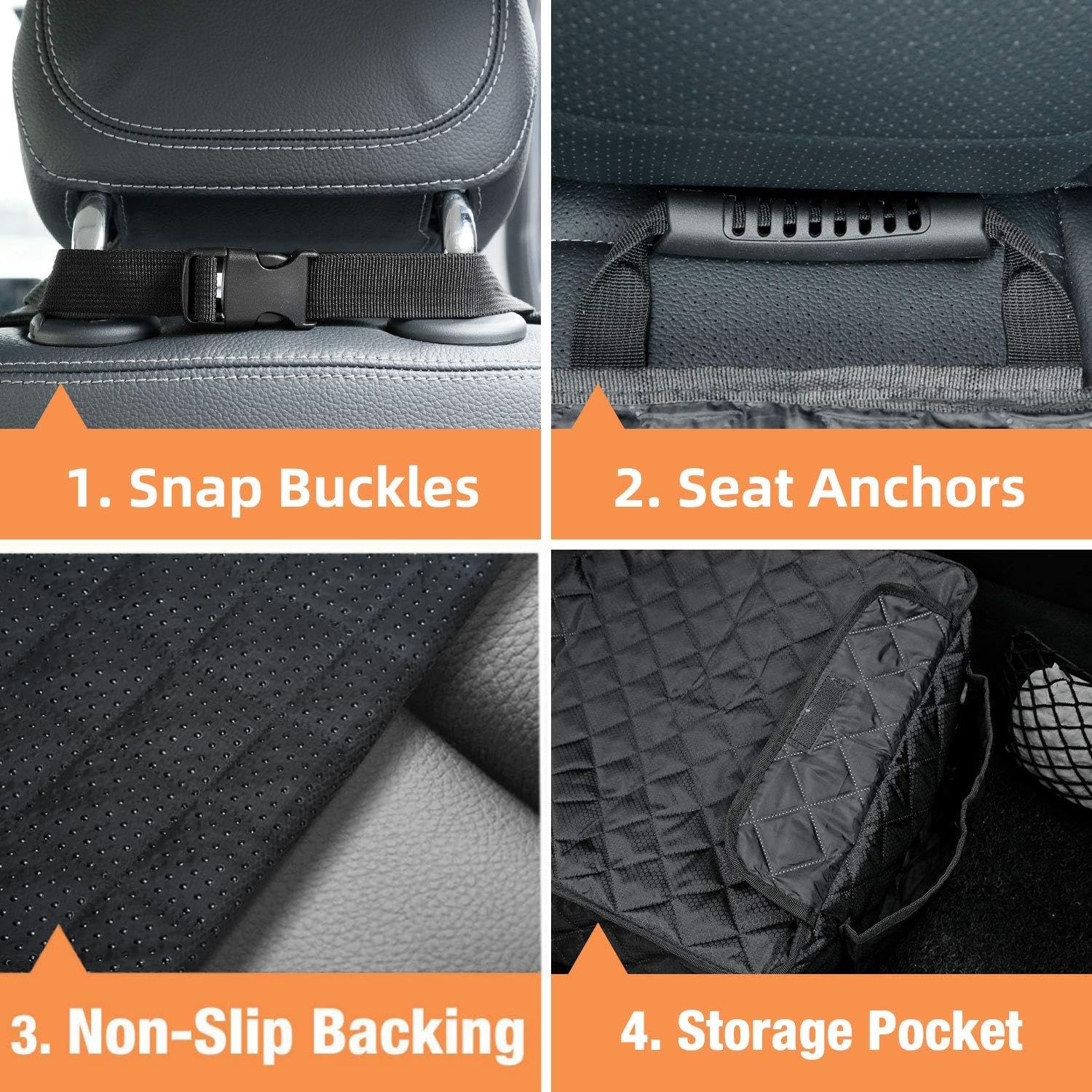 PETICON Waterproof Front Seat Car Cover 2 Pack, Full Protection Seat