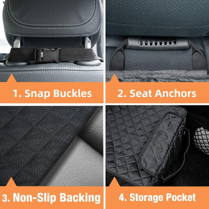 PETICON Waterproof Front Seat Car Cover 2 Pack, Full Protection Seat
