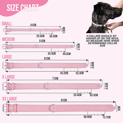 Riparo Dog Collar, Puppy Collar, Leather Dog Collar with Dog Collar