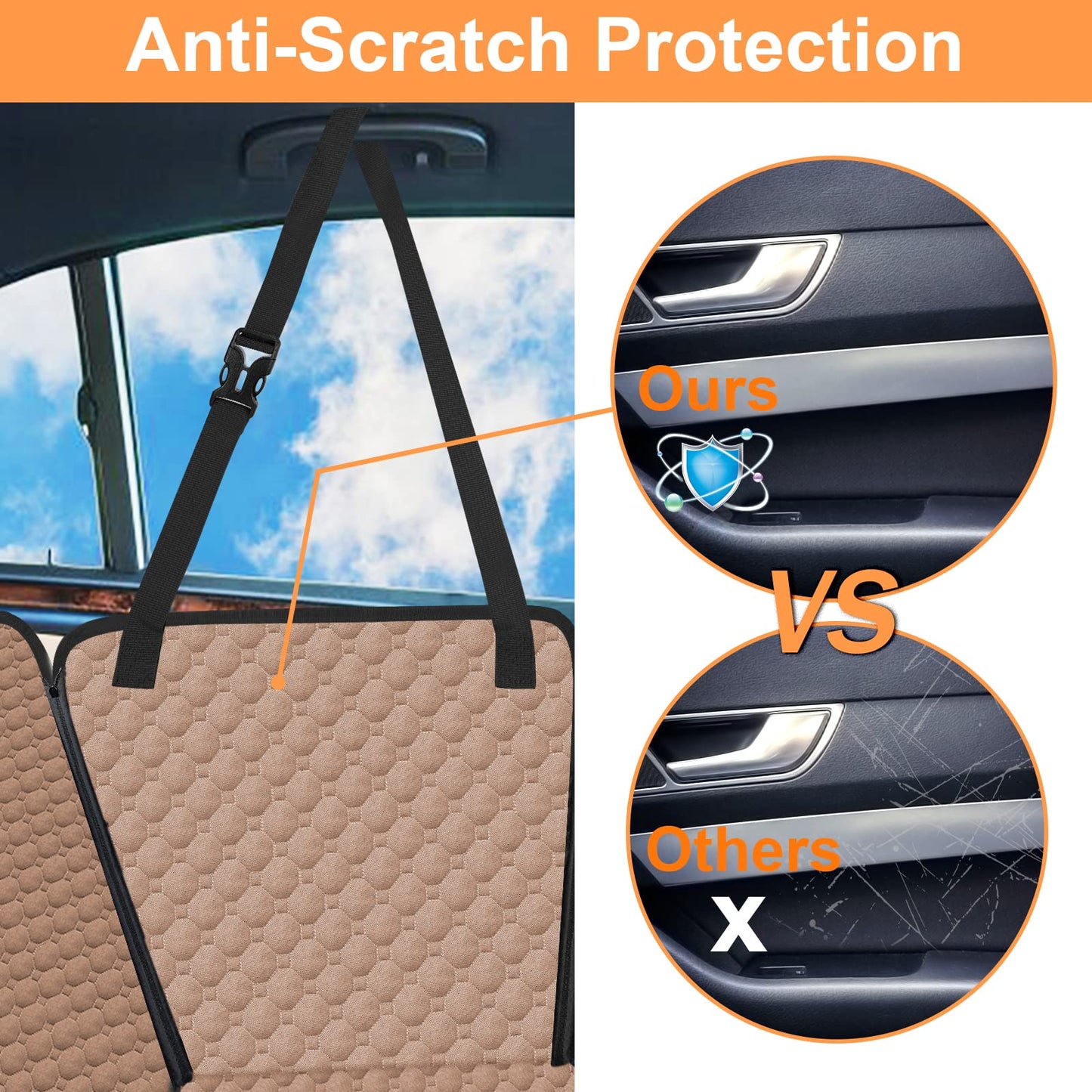 Mancro Back Seat Pet Cover for Dogs, 2026 Upgraded 600D Heavy Seat