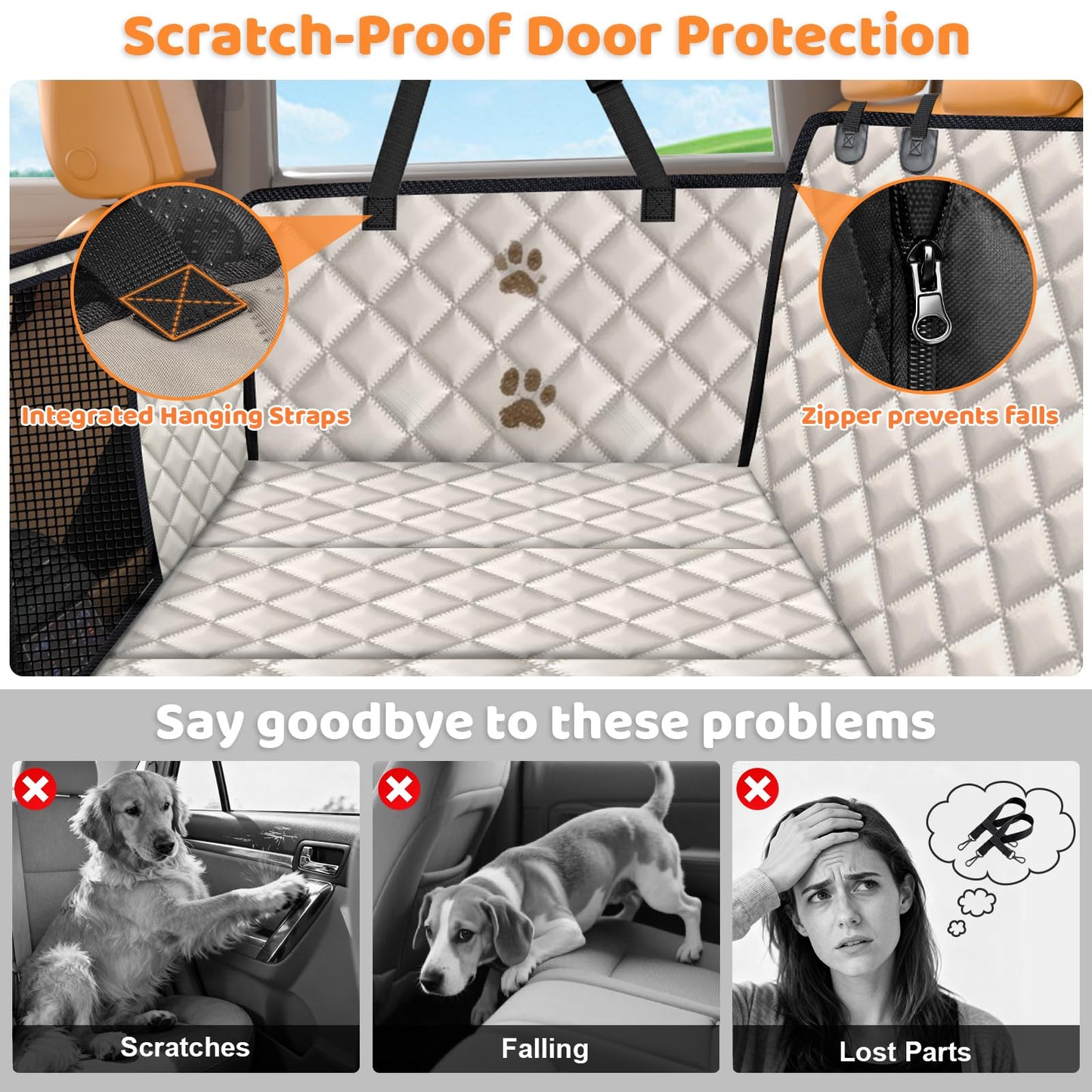 URPOWER XL Dog Backseat Extender for Full-Size Crew Cab Truck, Seat