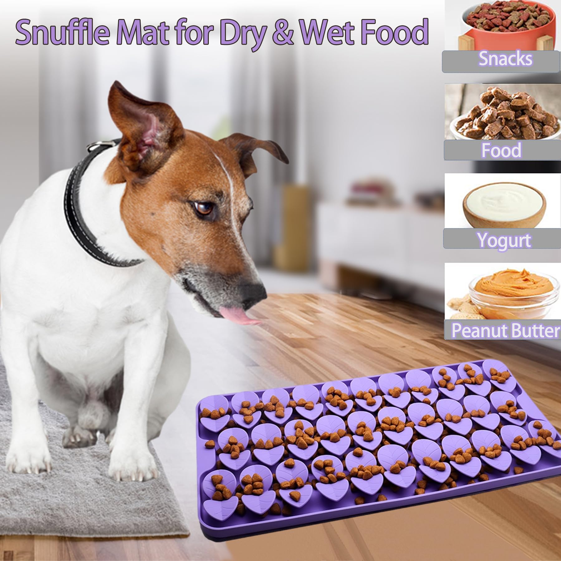 Femont Snuffle Mat for Medium Dogs,Silicone Slow Feeder Lick Mat