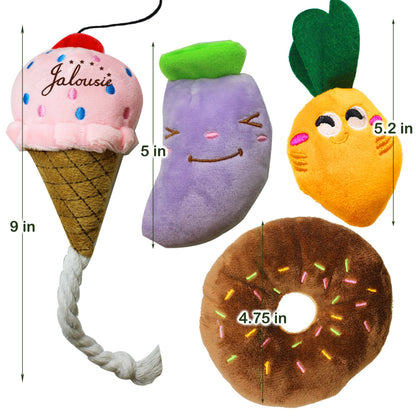 Jalousie 12 Pack Dog Squeaky Toys Cute Plush Toys