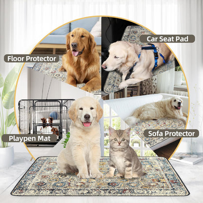 SCLOSE Washable Pee Pad for Dogs 2 Pack, 36" x 36" Reusable Puppy Mat