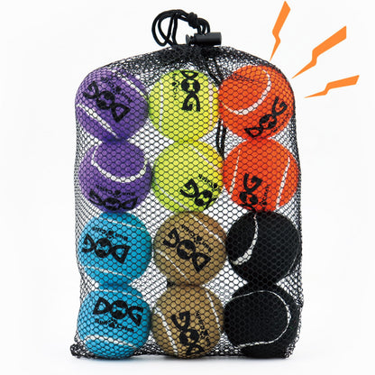 INSUM Small Tennis Balls for Dogs 12 Pack 2.0" Squeaky Dog Balls