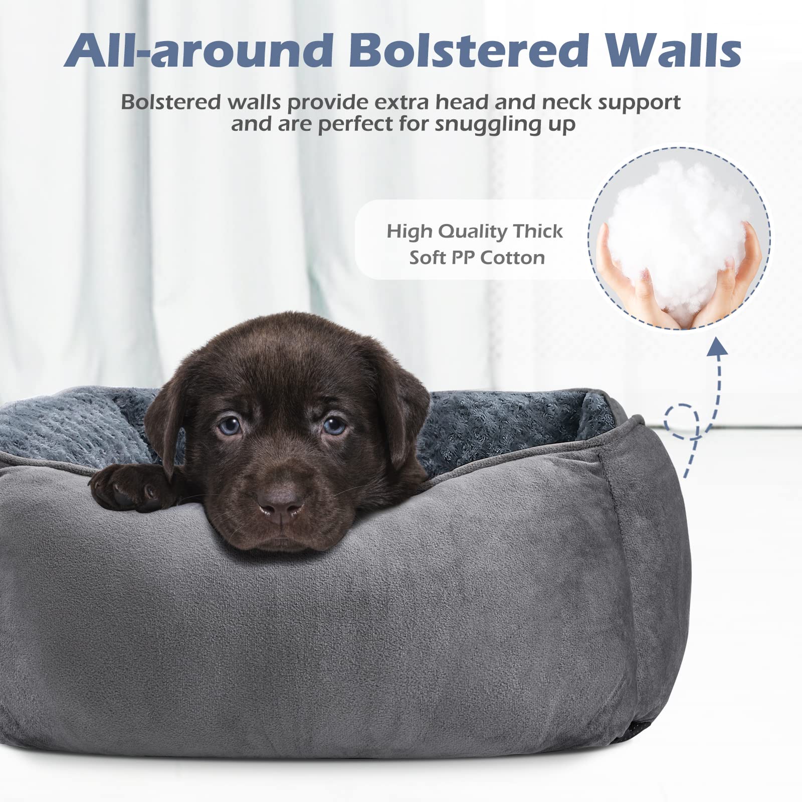 INVENHO Dog Bed Medium Size Dog, Orthopedic Warming Soft Calming Bed