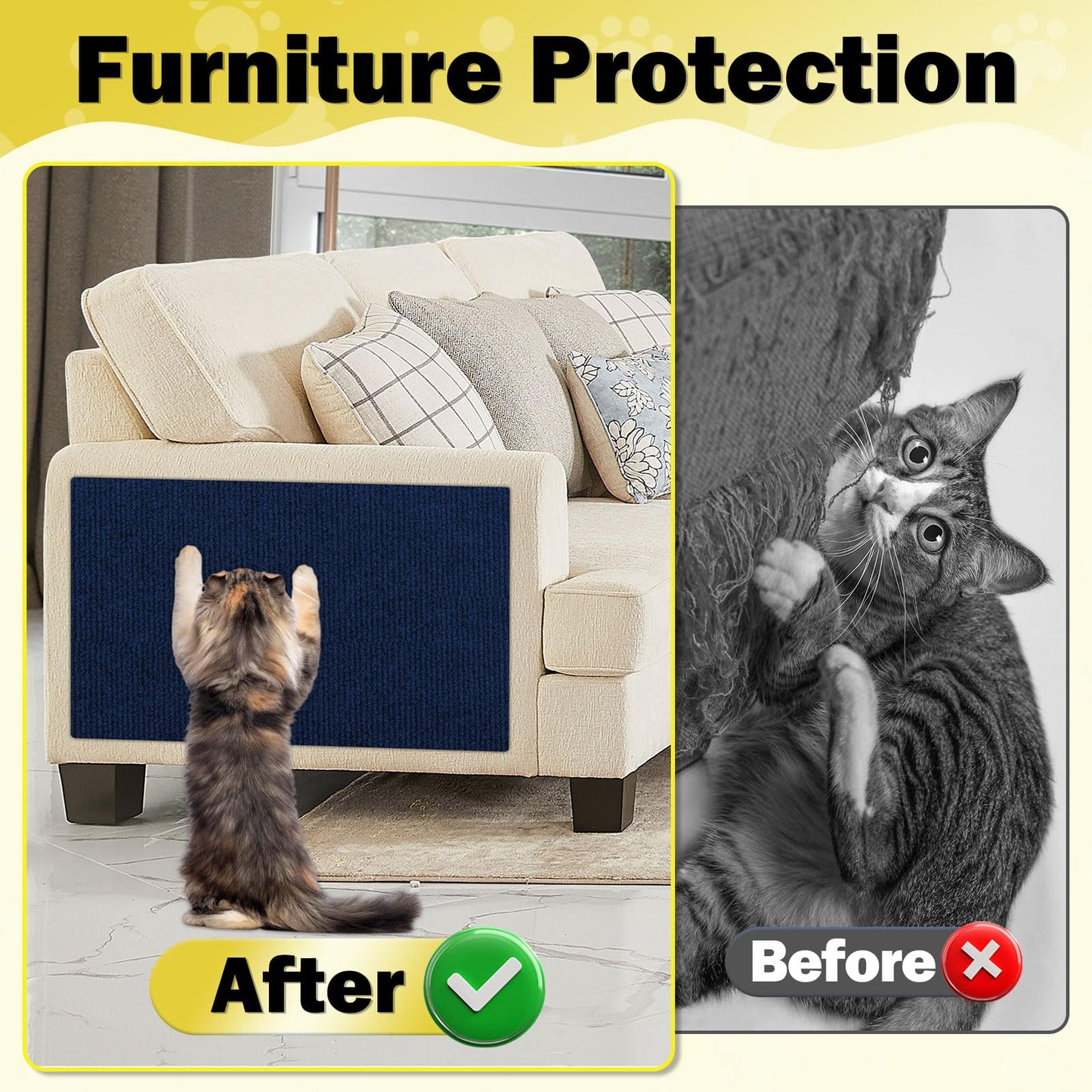 ENONCI x15.8" Large Couch Protector from Cat Claws,Anti Scratch Tree