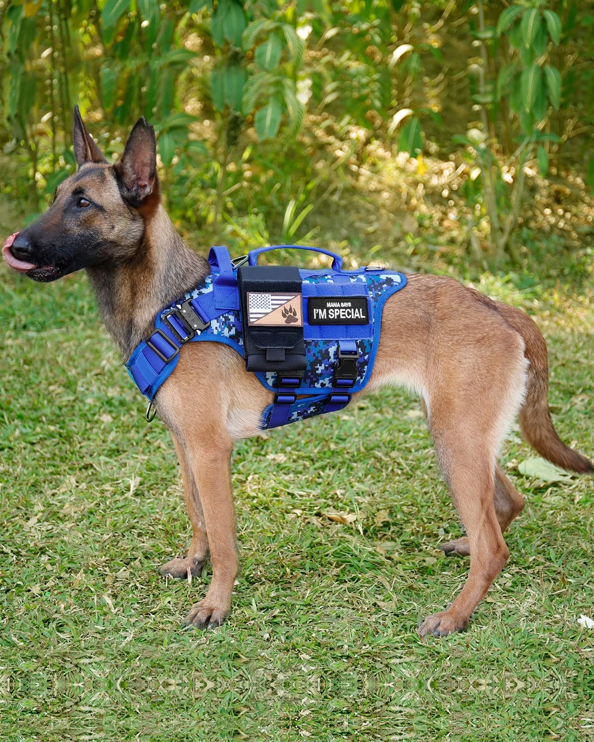 PETNANNY Tactical Dog Harness No-Pull Service Vest for Large Hook