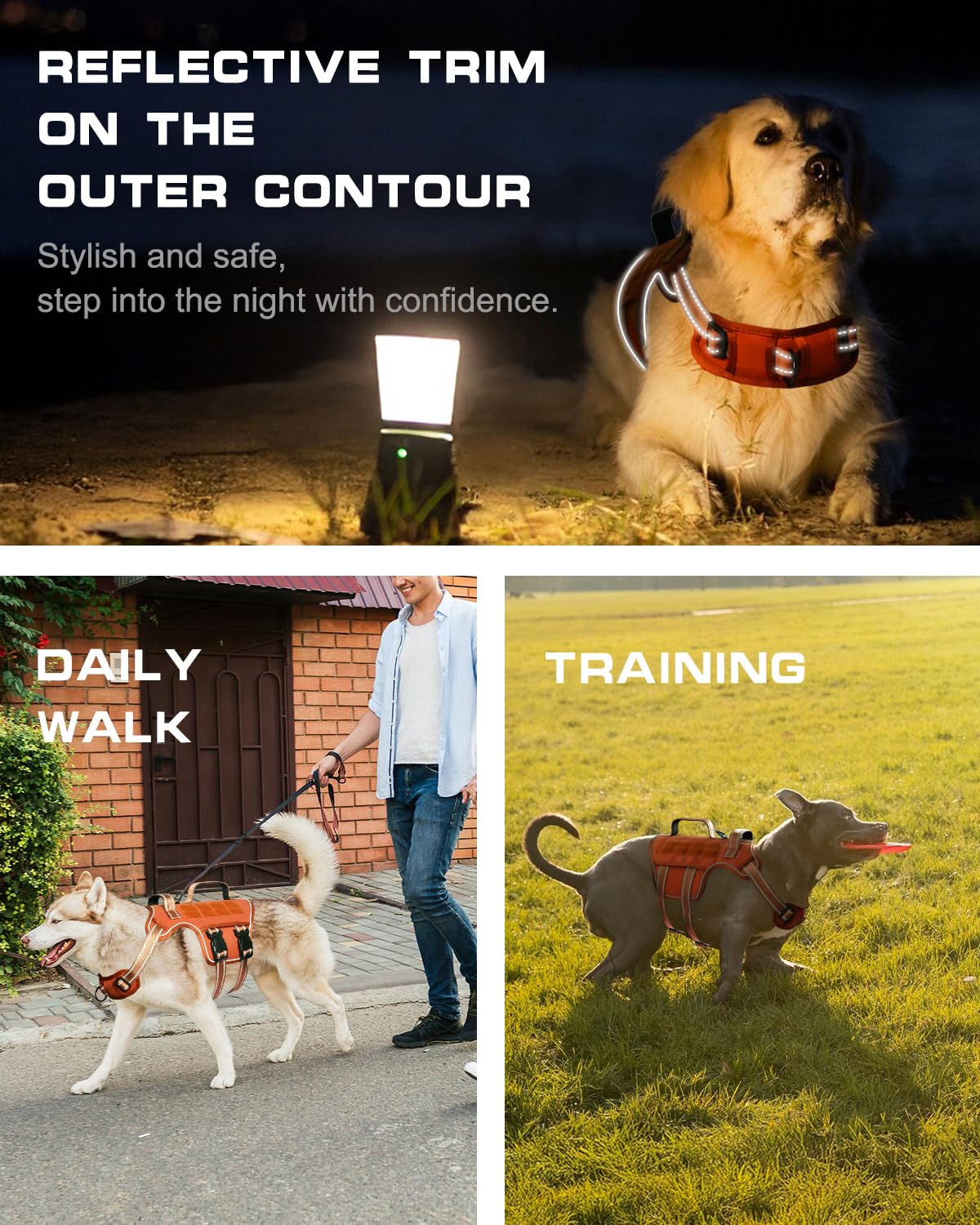 Tactical Dog Harness Medium Sized, Heavy Duty No Pull Dog Harness