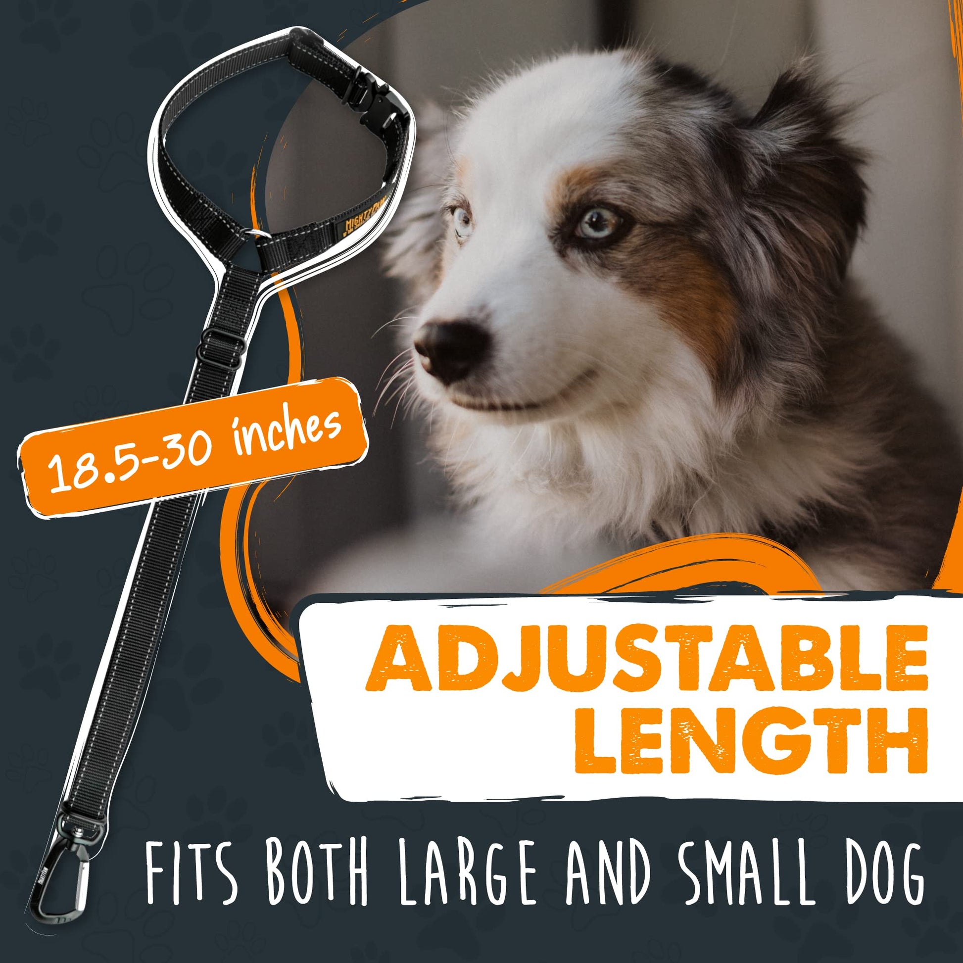Mighty Paw Dog Seat Belt For Car Headrest Distraction Free Harness