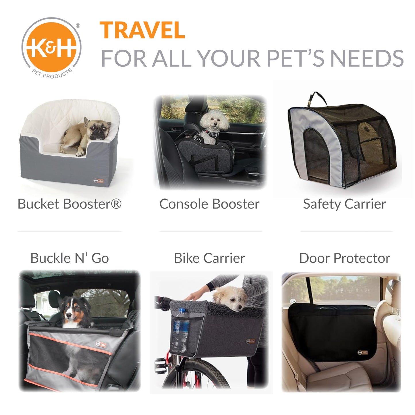 K&H Pet Products Bucket Booster Dog Car Seat for Small Dogs, Seat Seat
