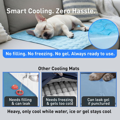 INSPECTOR TAIL Dog Cooling Mat No Freeze Needed, Self-Cooling Pad Bed
