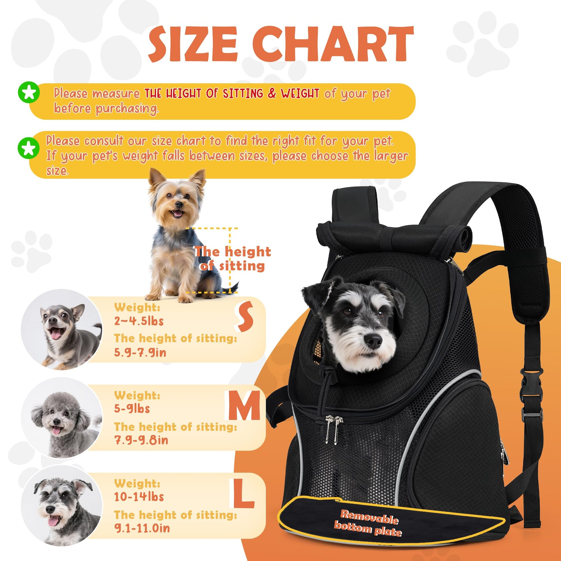 WOYYHO Pet Dog Carrier Backpack with Top and Side Windows, Carrier