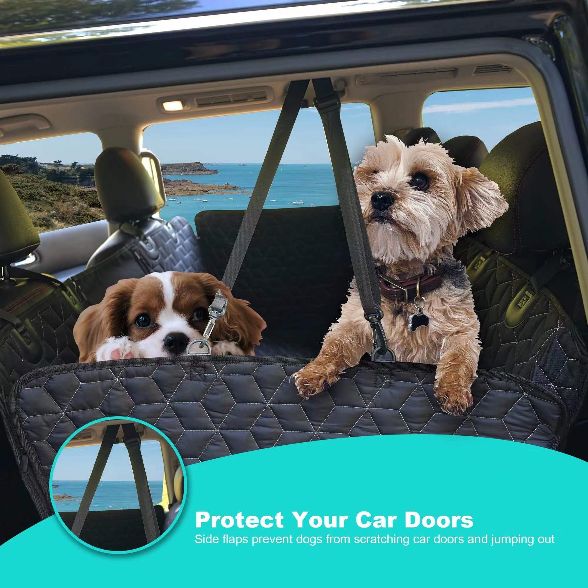 Meginc Dog Car Seat Cover for Large SUV, Waterproof Dog Seat Cover