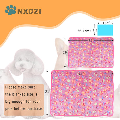 Dog Blankets for Medium Large Dogs, 3 Pack Dog Blanket Washable Crate