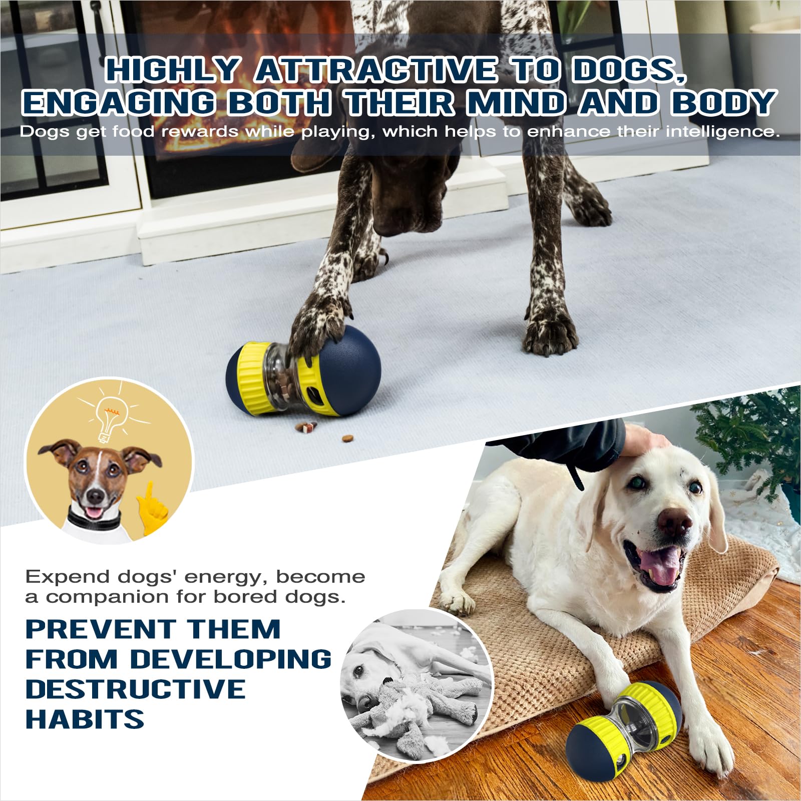 TLKNG Extra-Large Size Dog Enrichment Toy for Medium/Large Dispenser