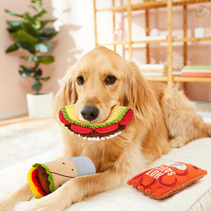 Prime Pets Plush Dog Toys Set, 3 Pack, Crinkle Squeaky Dog Toys, Plush