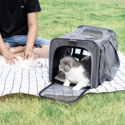 GAPZER Pet Carrier for Large Cats, Soft-Sided Cat Carrier