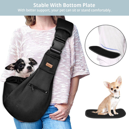 CUBY Dog and Cat Sling Carrier Adjustable Breathable Mesh Tote