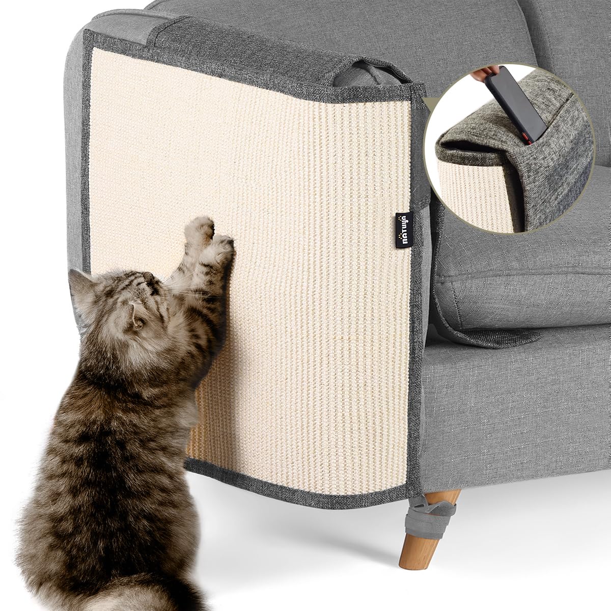 NATUYA Cat Scratch Furniture Protector Large Sisal Cat Scratching Mat