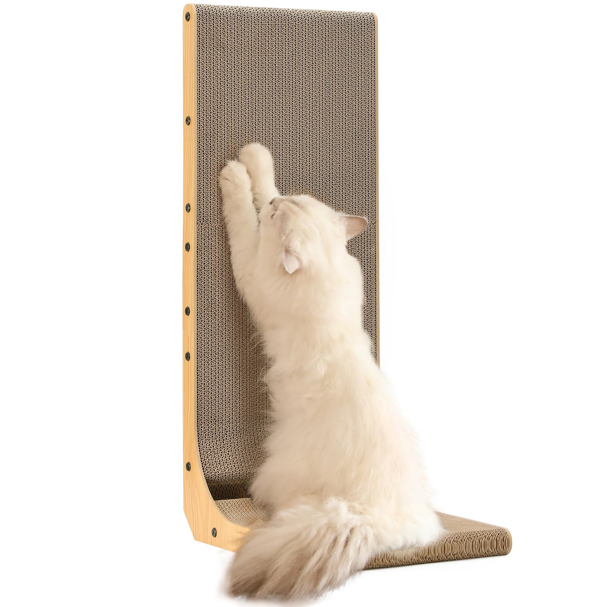 FUKUMARU Cat Scratcher, L Shape Cat Scratch Pad Wall Mounted, Pad