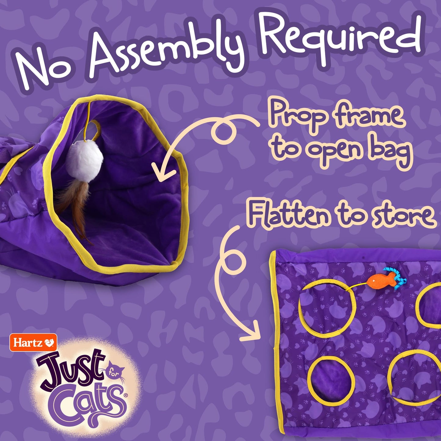 Hartz Just for Cats The Crinkler, 3-in-1 Mega Cat Toy with Vine Catnip