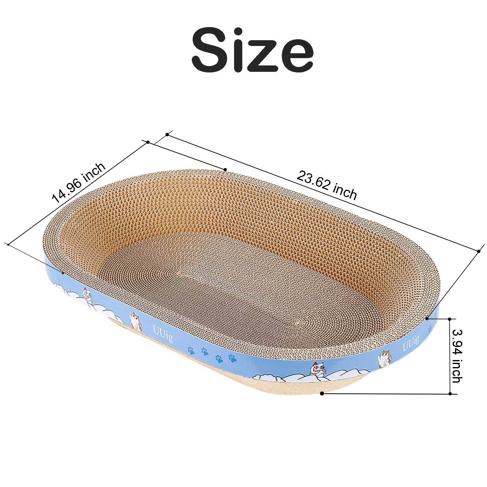UUig Cat Scratcher, 2pcs- Large Cat Scratching Board, Scratchers