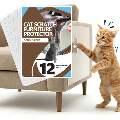 Cat Scratch Furniture Protector, 12-Pack Double-Sided Couch Furniture