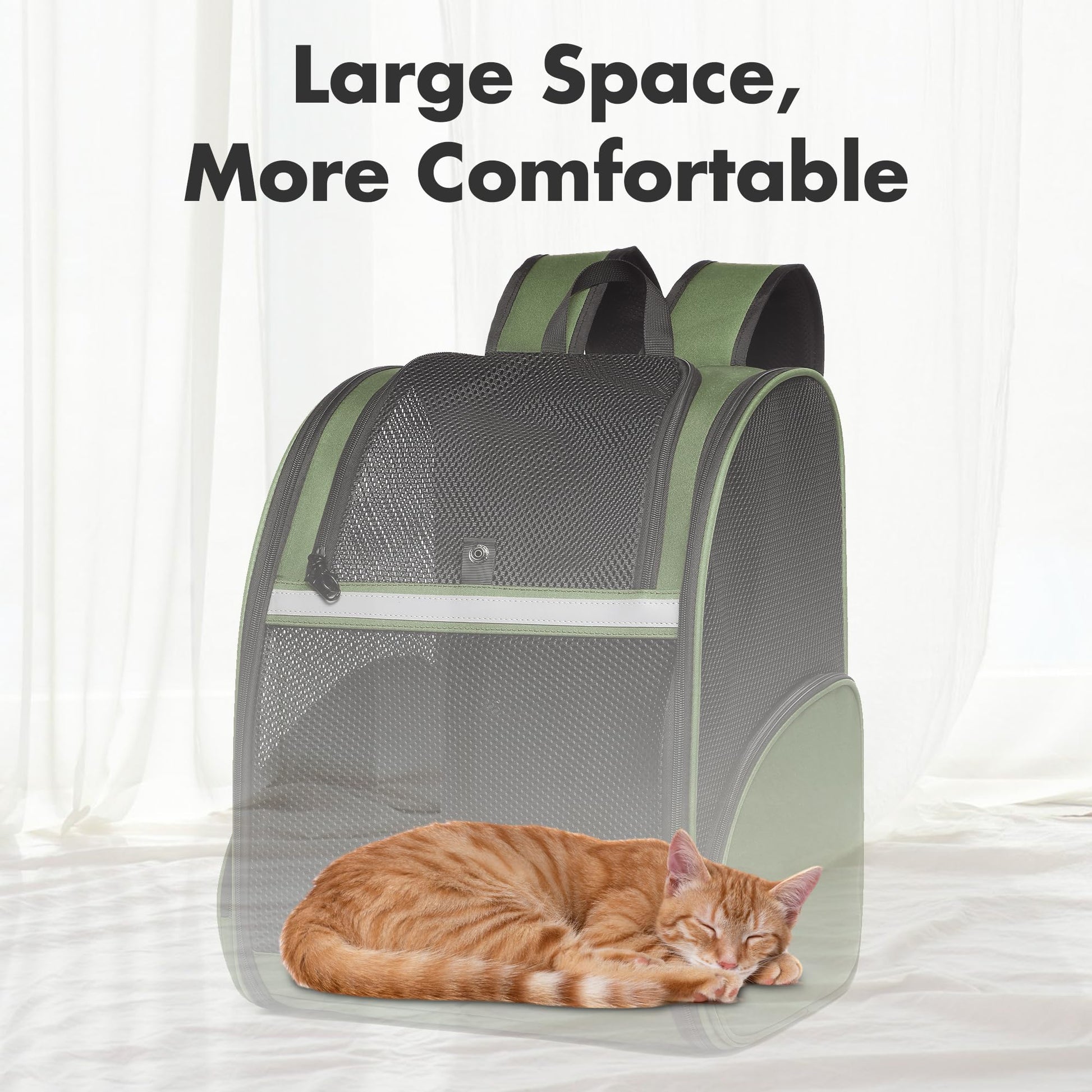 FERMAO Pet Backpack Carrier, Large Cat Carrier Backpack Up Carrier