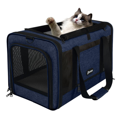 GAPZER Cat Carrier 18x11x11 United Airline Approved, Top Loader Bag