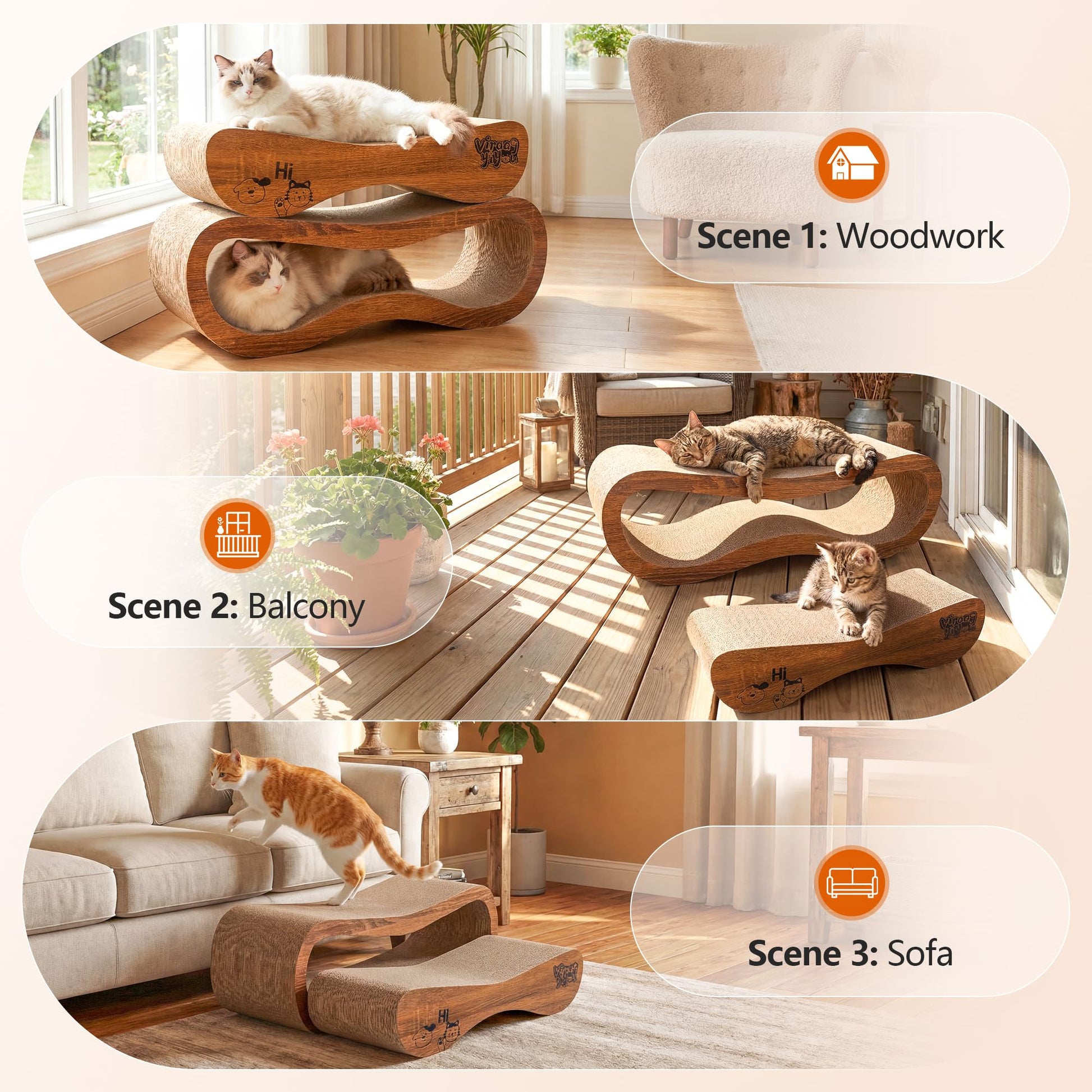 Cat Scratcher 1 Scratchers for Indoor Cats Scratching Board Furniture
