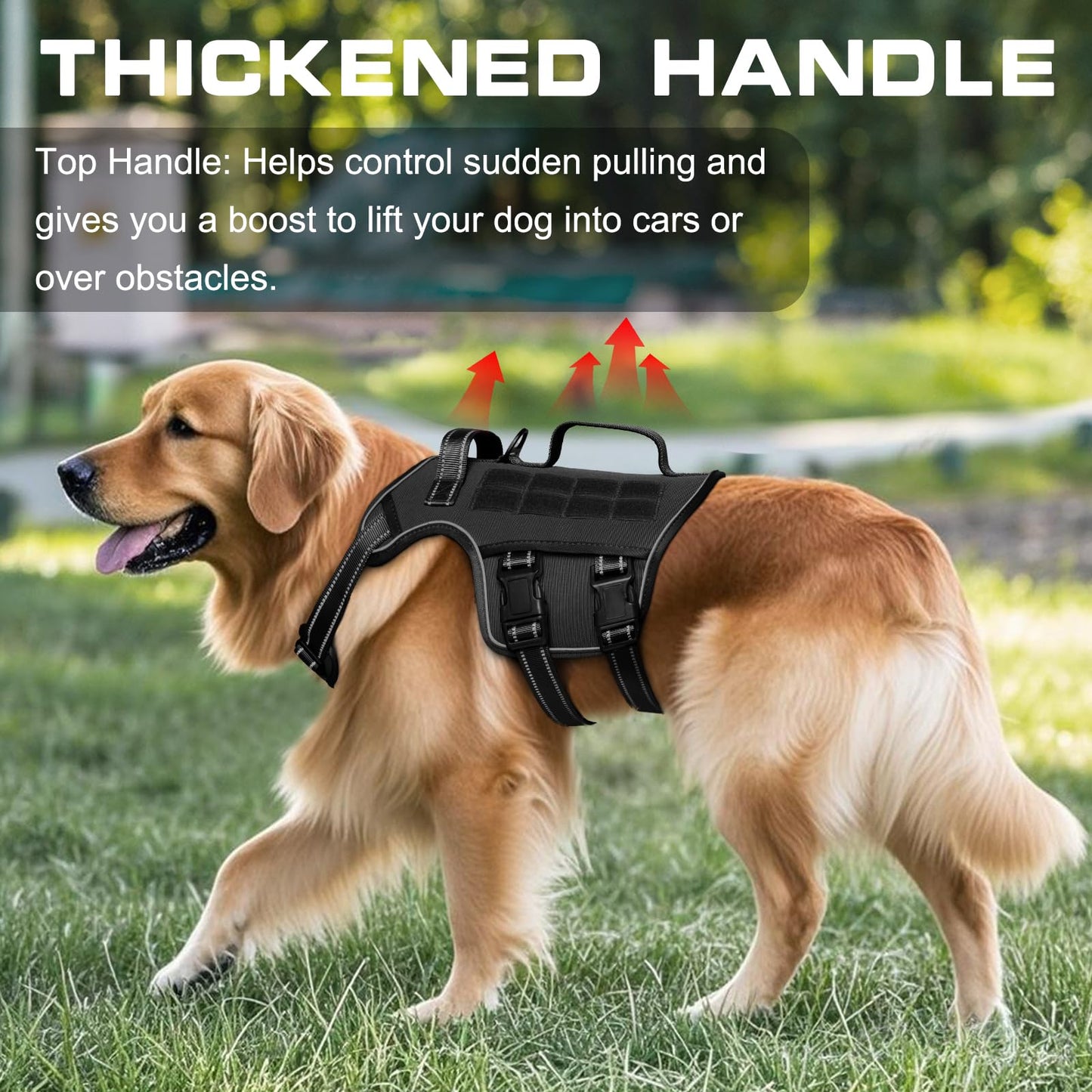 Small Dog Harness, Heavy Duty Tactical No Pull Dog Harness, No Harness