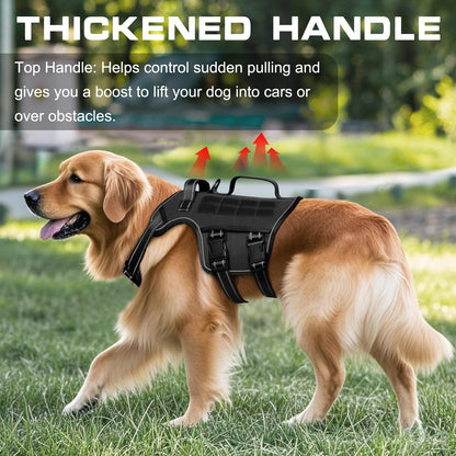 Small Dog Harness, Heavy Duty Tactical No Pull Dog Harness, No Harness