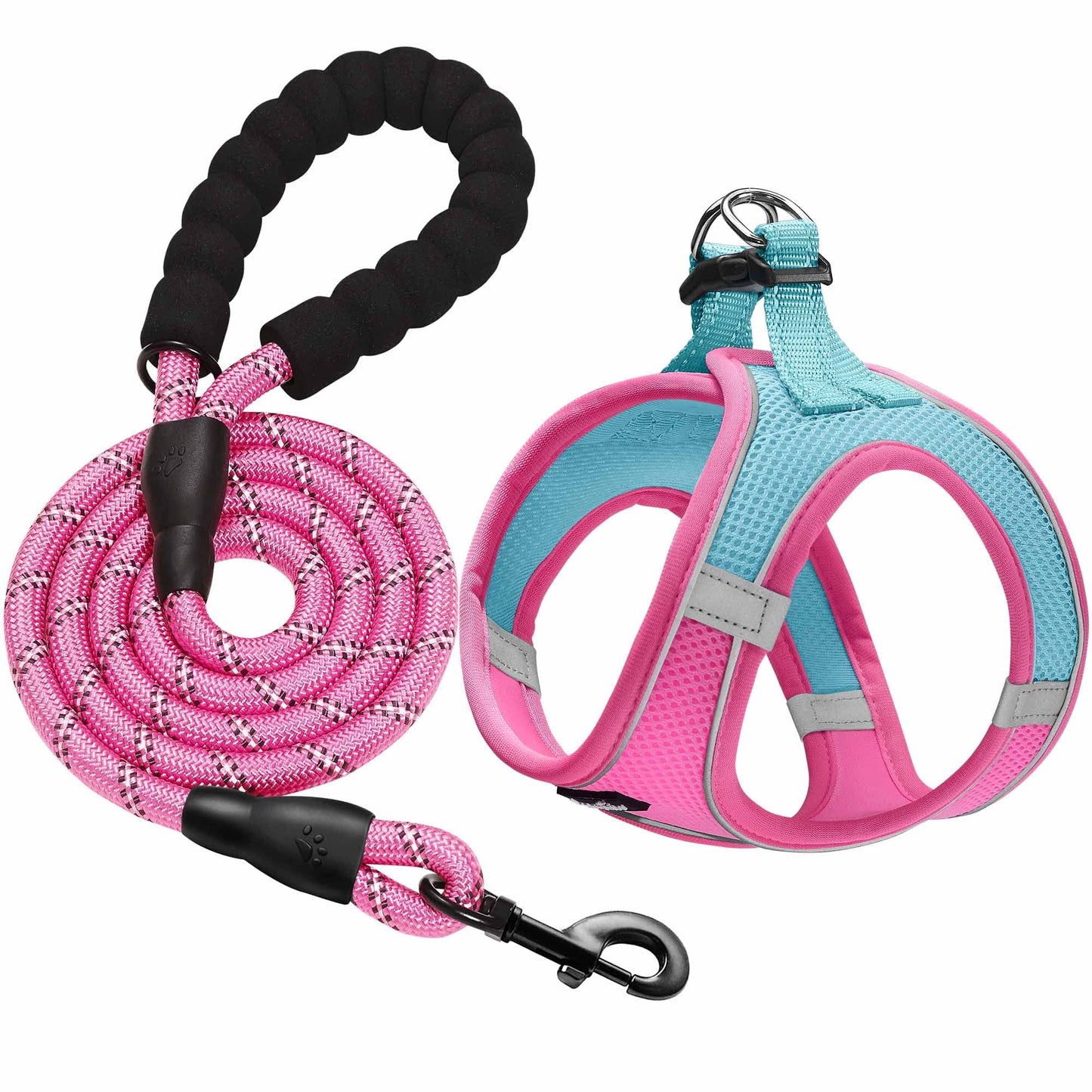 haapaw Dog Harness with Leash Set, No Pull Adjustable Reflective Set