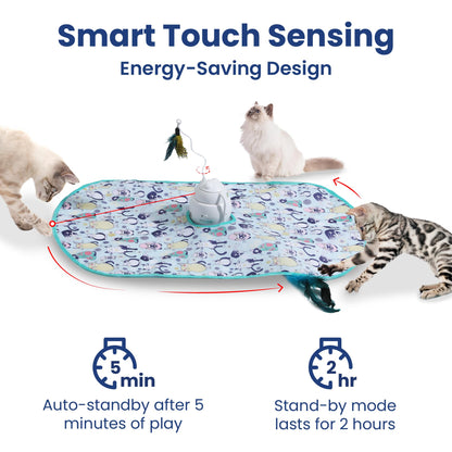PAWSPIK Interactive 4-in-1 Laser Hide Seek Rechargeable Automatic Toy