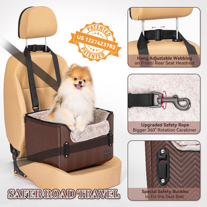 PETSFIT Car Seat for Dogs, Waterproof PU Leather Dog Car Seat