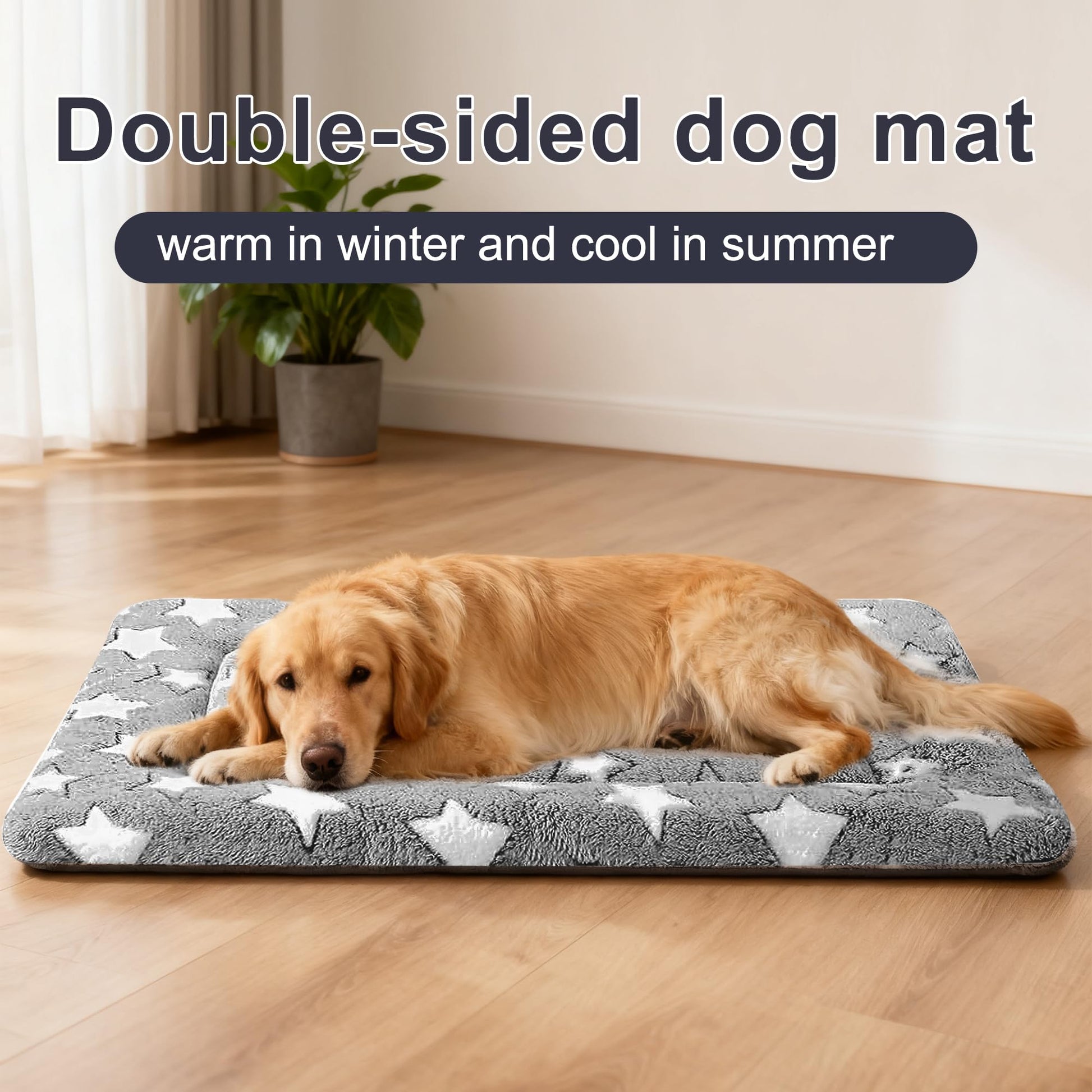 pobopobo Dog Bed Mat, Reversible Crate Pads for Crate