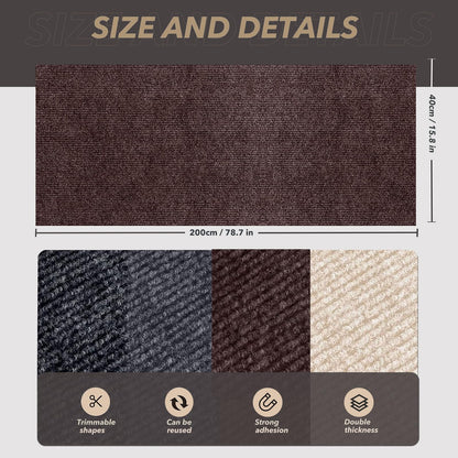 X15.8" Cat Scratching Mat, Self-Adhesive Cat Scratch Carpet, DIY Mat