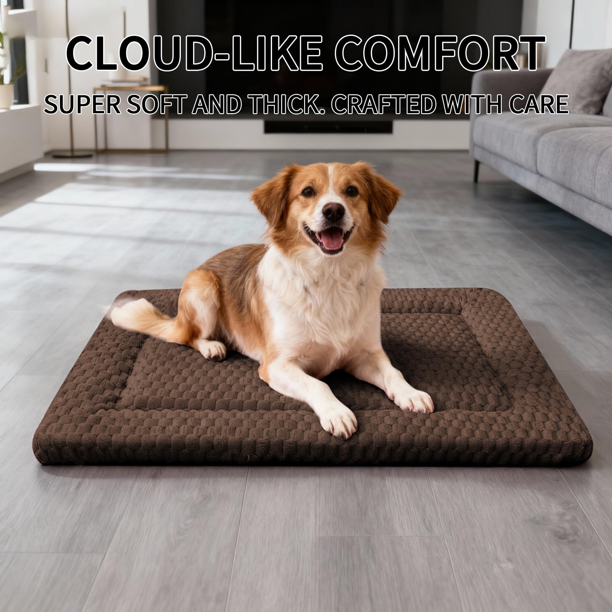 Dog Bed Mat Dog Crate Pad Reversible Mat for Pet Comfort Soft Bed
