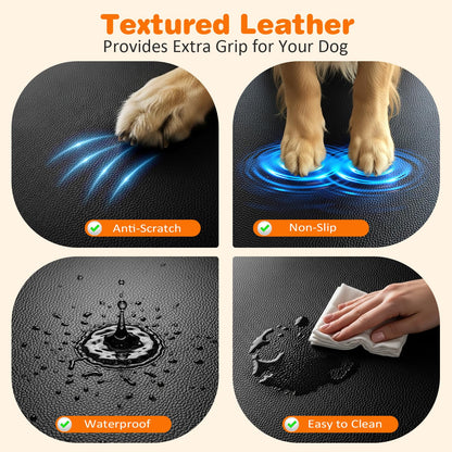 URPOWER PU Leather Backseat Extender for Dogs, Hard Bottom Dog Seat