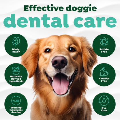 TropiClean Fresh Breath Dog Oral Care Kit, Complete Toothbrush Kit