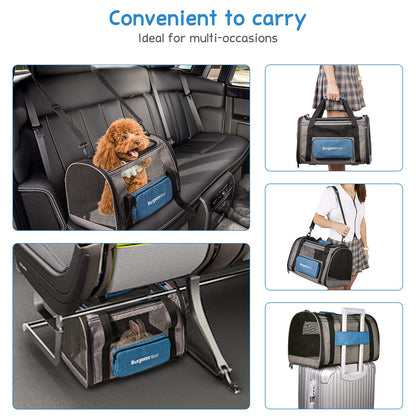 BurgeonNest Cat Carrier for Large Cats ,Medium Pet Under ,2 Carrier