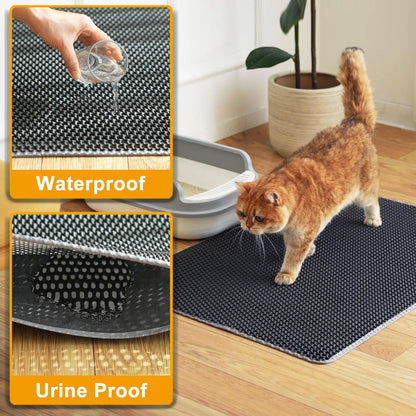 Large Cat Litter Box Mat, X 25" Litter Trapping Mat for indoor Mat