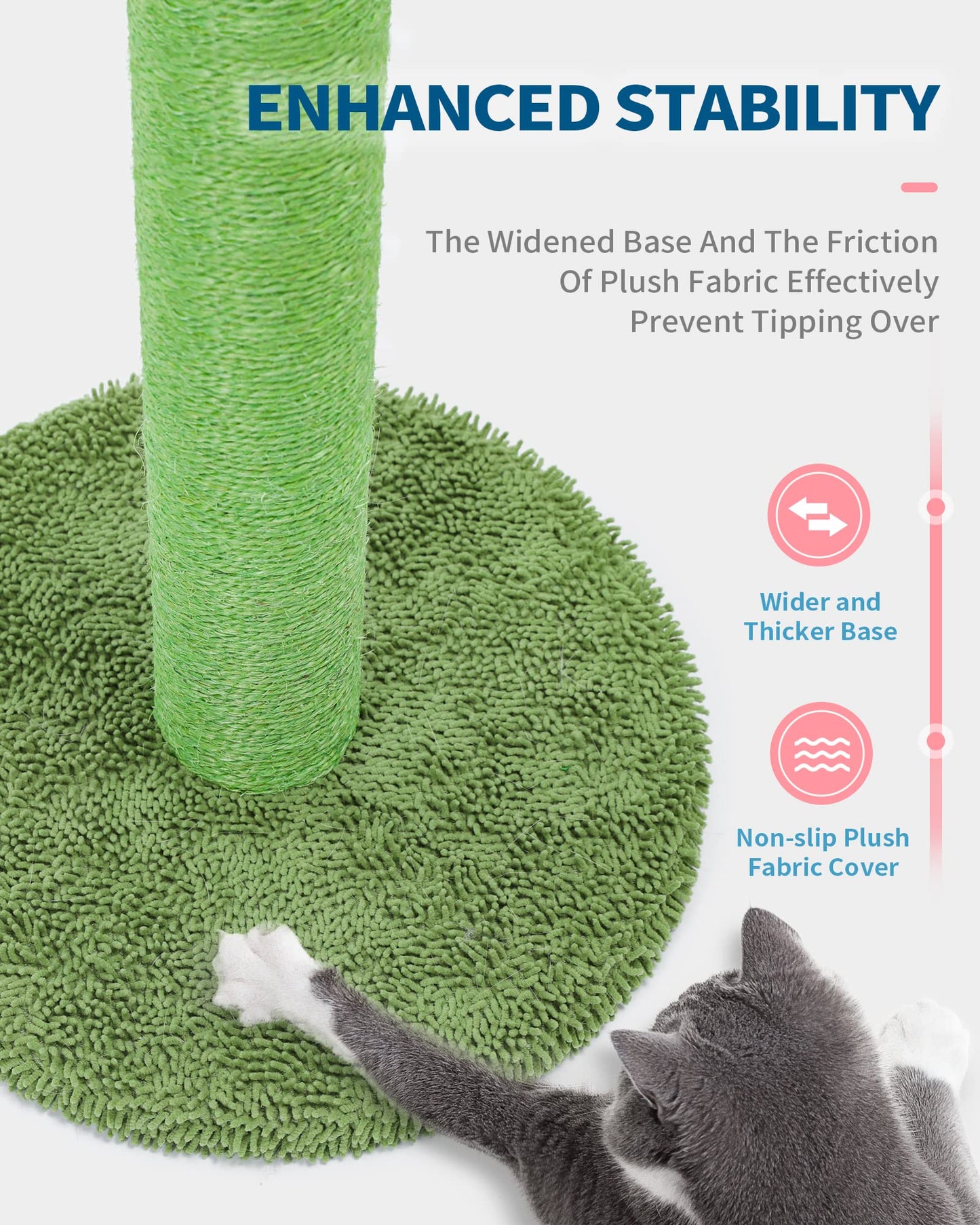 Made4Pets 34" Tall Cat Scratching Post, Cactus Cat Scratcher Posts