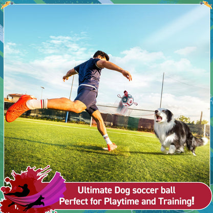 QDAN Dog Toys with Bell Inside, Durable Dog Balls for Tug of War Balls