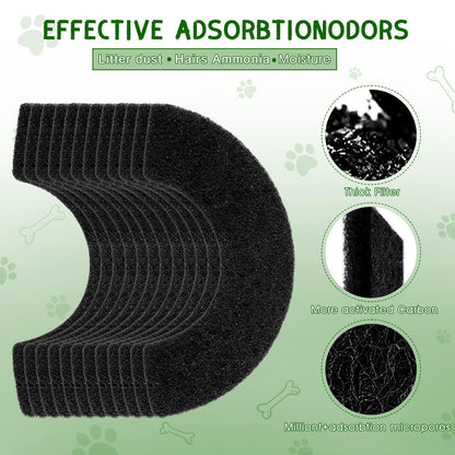 QUEARN 12 Pack Thickness Carbon Filters Compatible with Model 4, Box